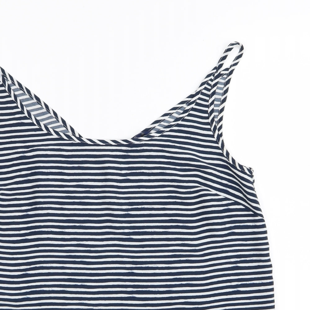 NEXT Womens Blue Striped  Basic Tank Size 12