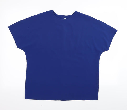 Preworn Womens Blue   Basic T-Shirt Size 12