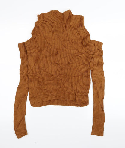 Preloved forever21 Womens Brown   Pullover Jumper Size M - Back