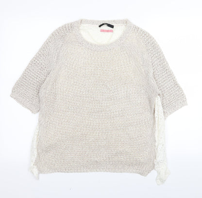 Preloved Quiz Womens Beige   Pullover Jumper Size 14 - Front
