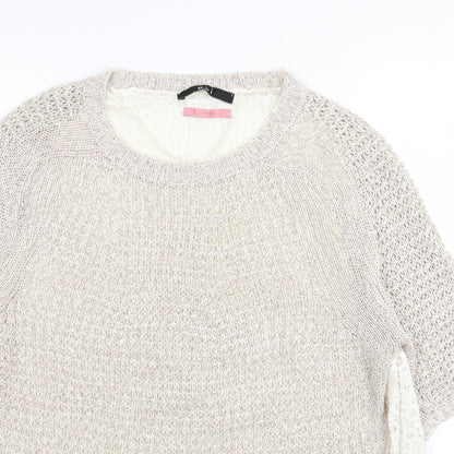 Preloved Quiz Womens Beige   Pullover Jumper Size 14 - Detail