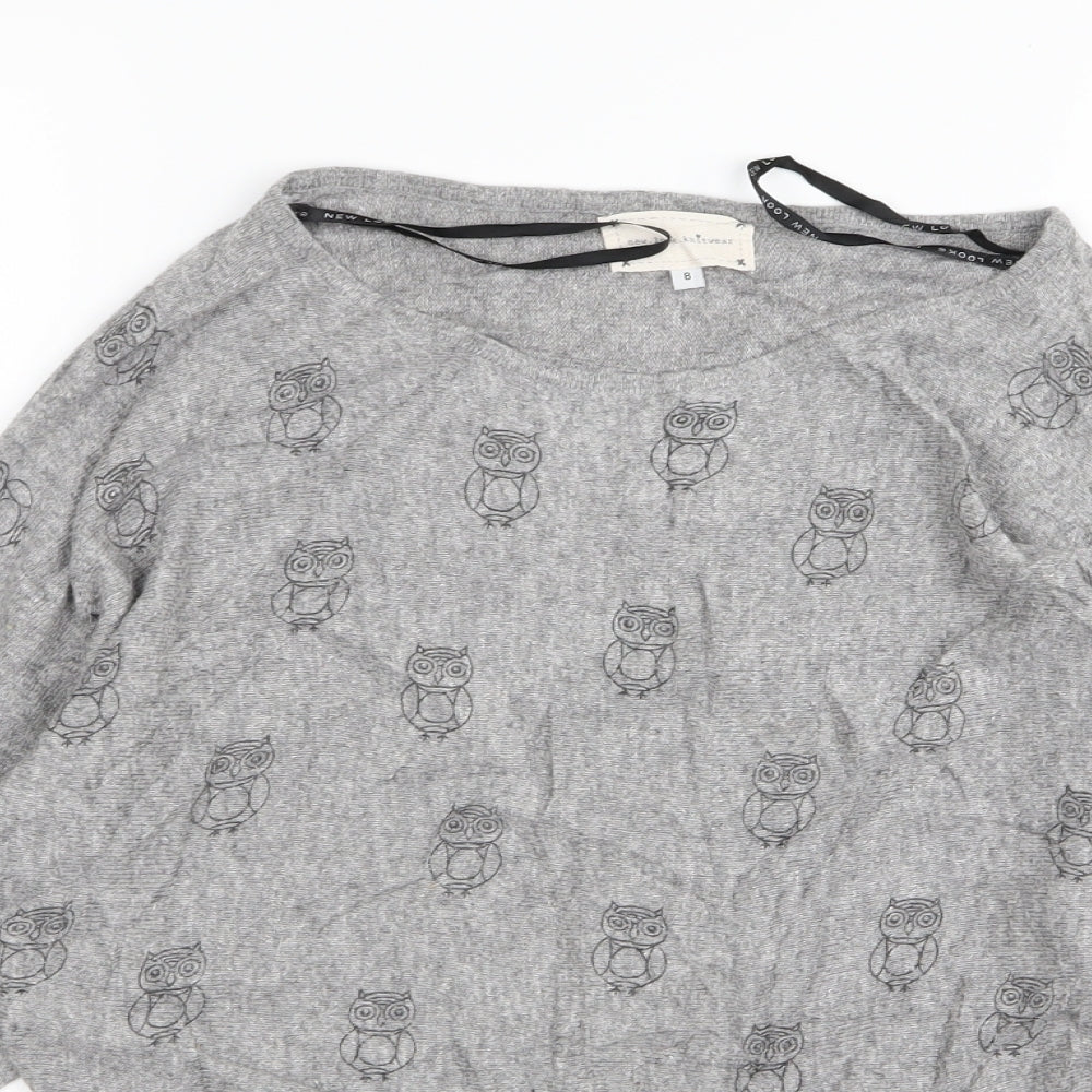New Look Womens Grey   Basic T-Shirt Size 8