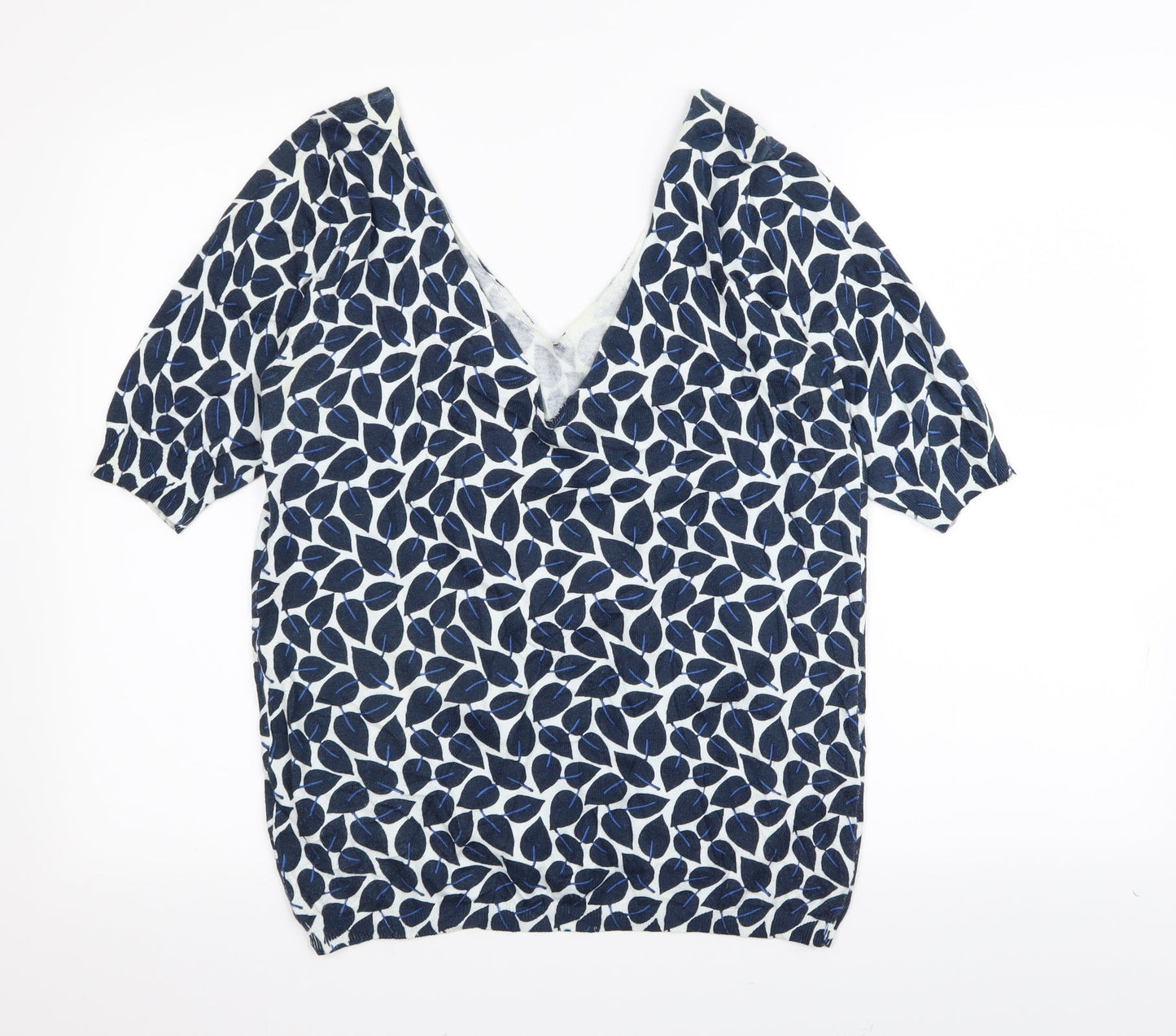 NEXT Womens Blue Floral  Basic T-Shirt Size 10