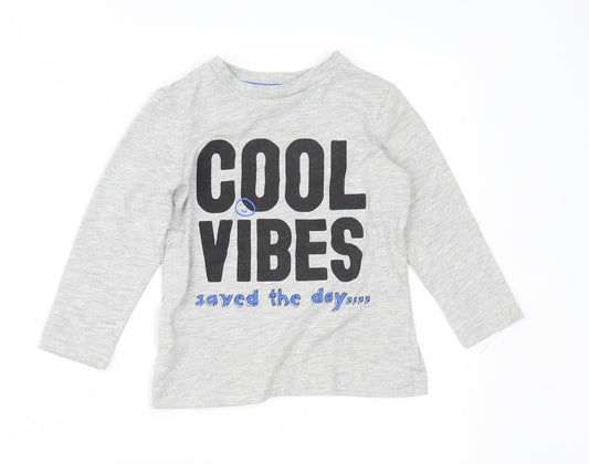George Boys Grey   Basic T-Shirt Size 2-3 Years