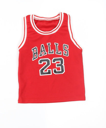 SHEIN Boys Red   Basic Tank Size 12 Months