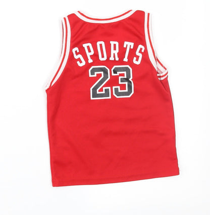 SHEIN Boys Red   Basic Tank Size 12 Months