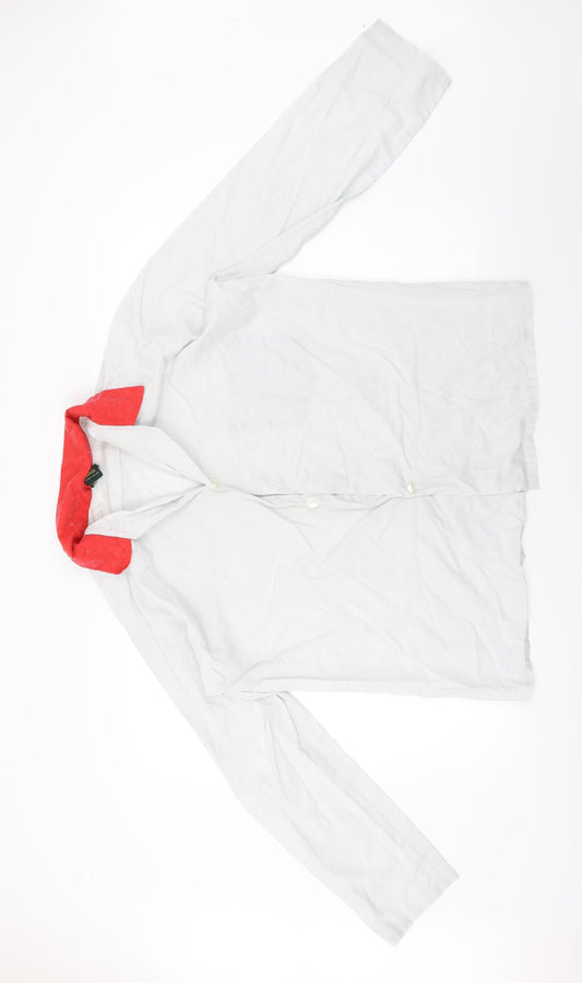 johns crafts Mens Ivory    Button-Up Size L