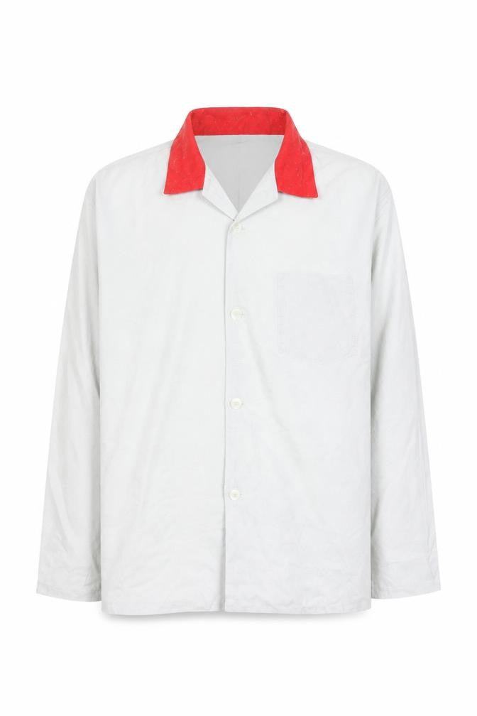 johns crafts Mens Ivory    Button-Up Size L
