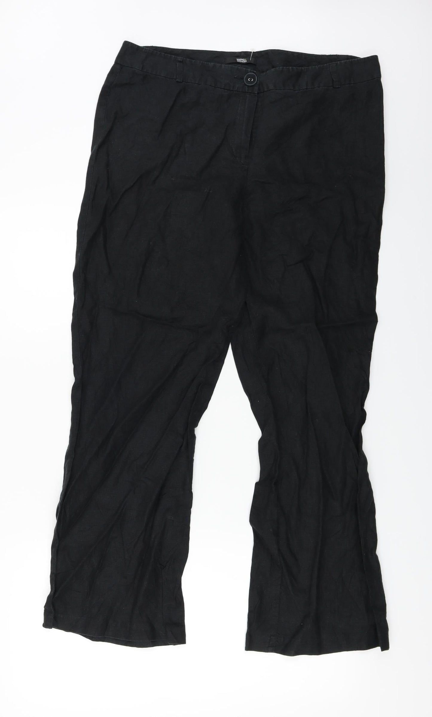Marks and Spencer  Womens Black   Trousers  Size 16 L26 in