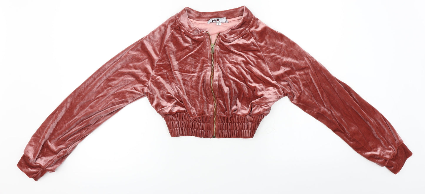 PORTABELLO  Womens Pink   Full Zip Jumper Size M
