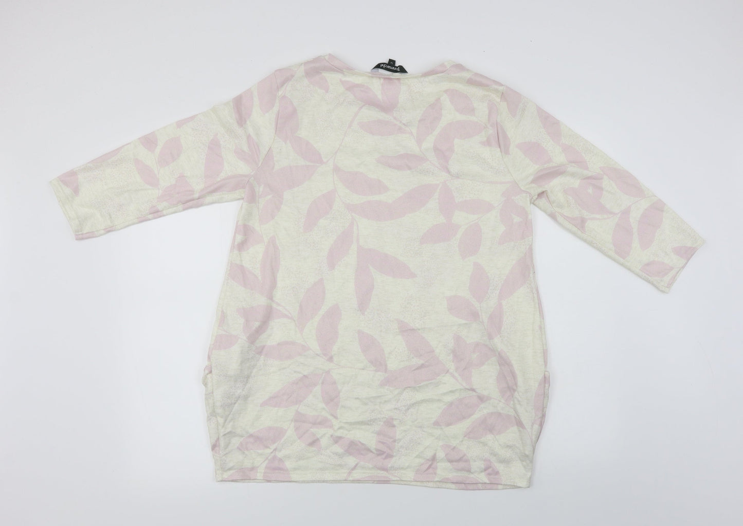 Bonmarché  Womens Ivory Floral  Pullover Jumper Size 14