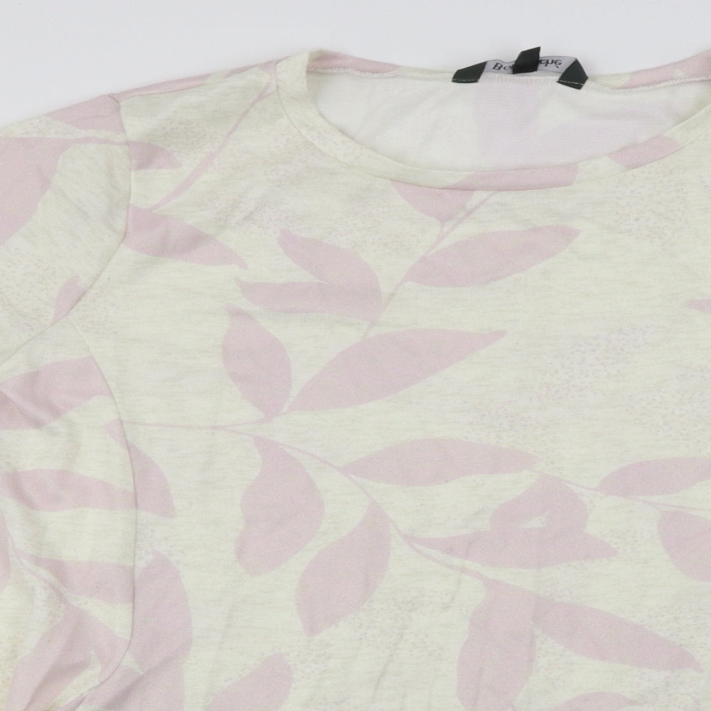 Bonmarché  Womens Ivory Floral  Pullover Jumper Size 14