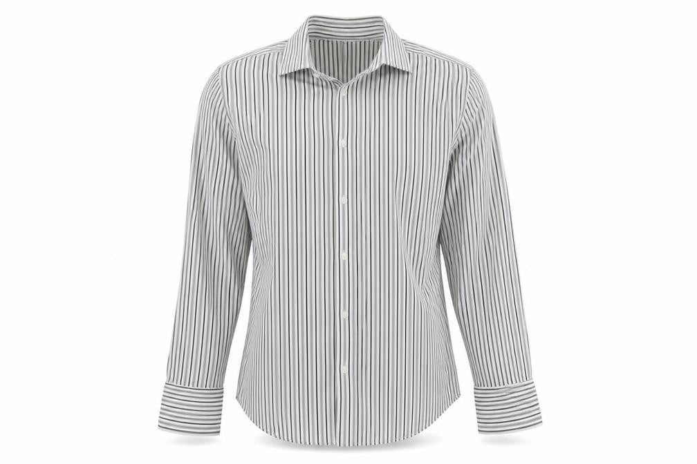 Sartorial  Mens White Striped   Button-Up Size XL