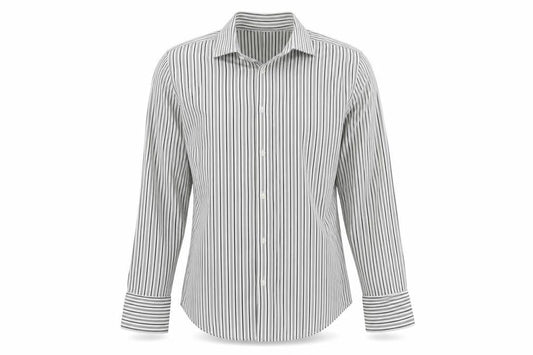 Sartorial  Mens White Striped   Button-Up Size XL