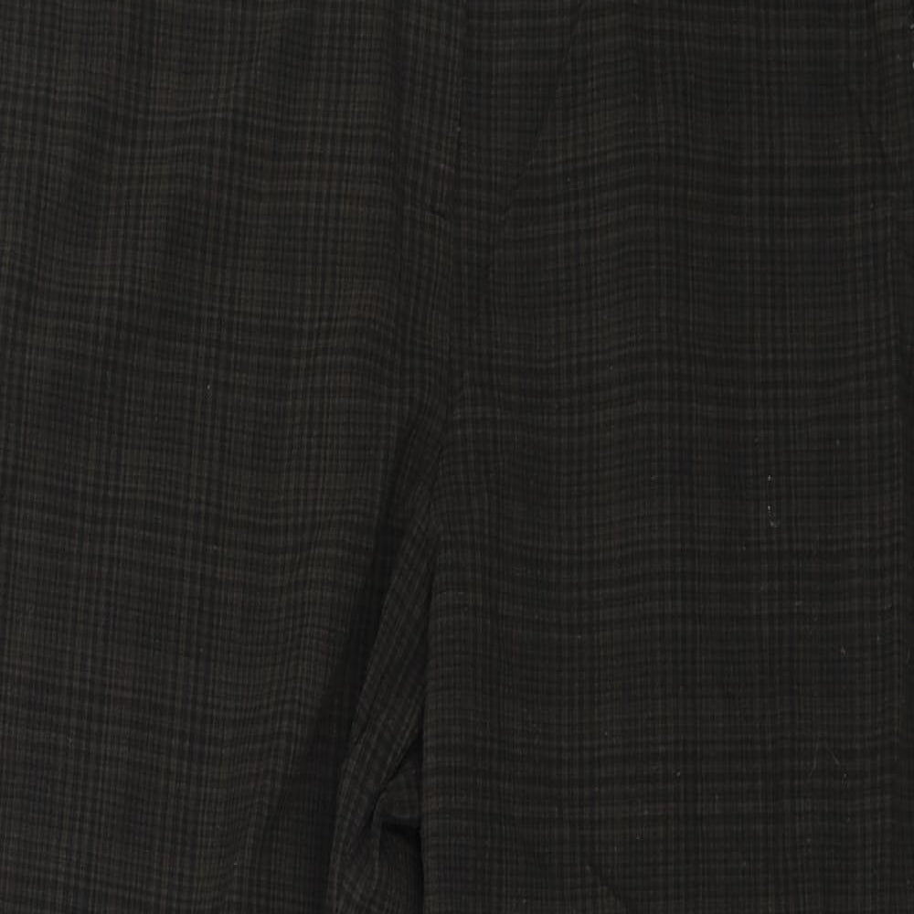 NEXT  Womens Brown Check  Trousers  Size 14 L24 in