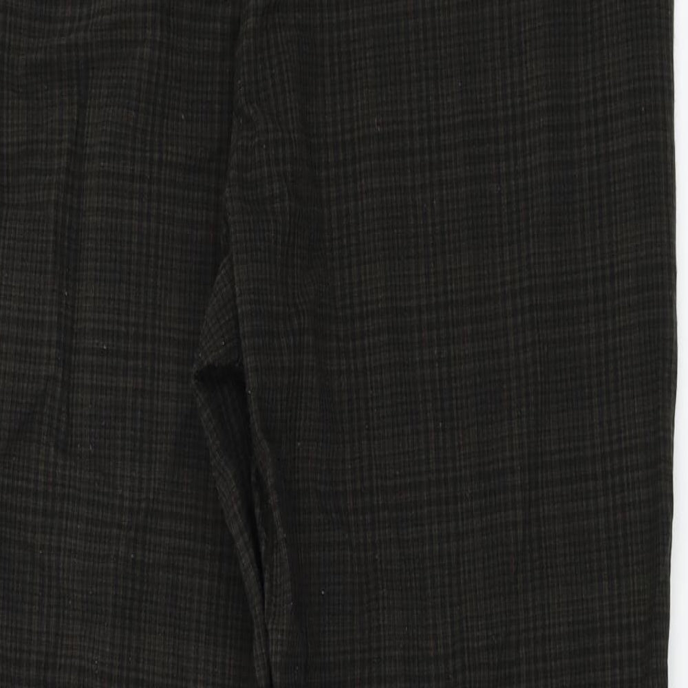 NEXT  Womens Brown Check  Trousers  Size 14 L24 in