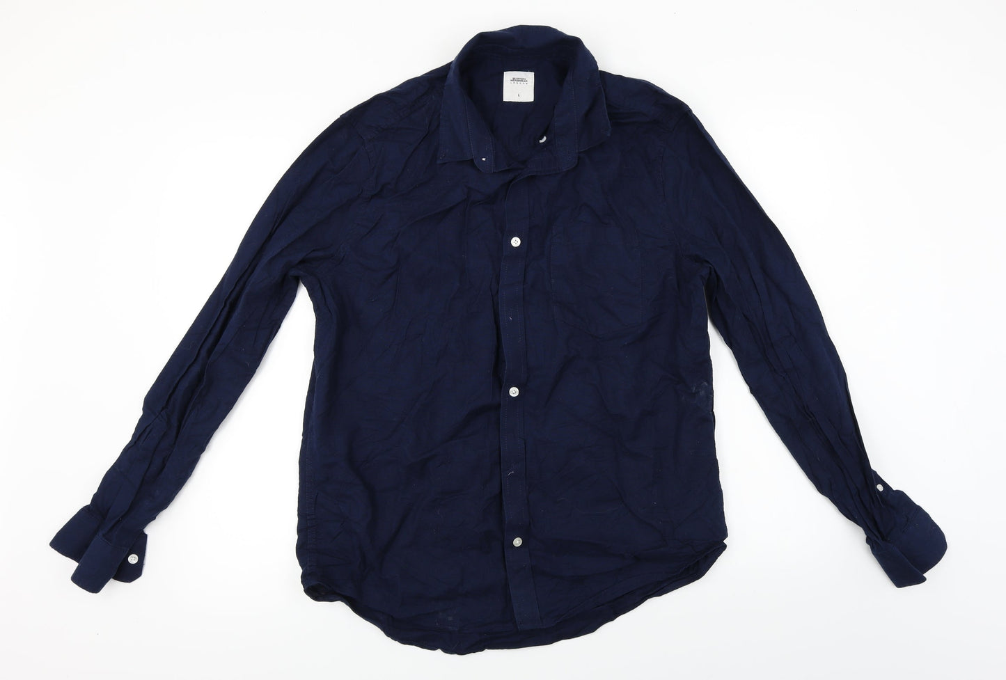 Burton  Mens Blue    Button-Up Size L