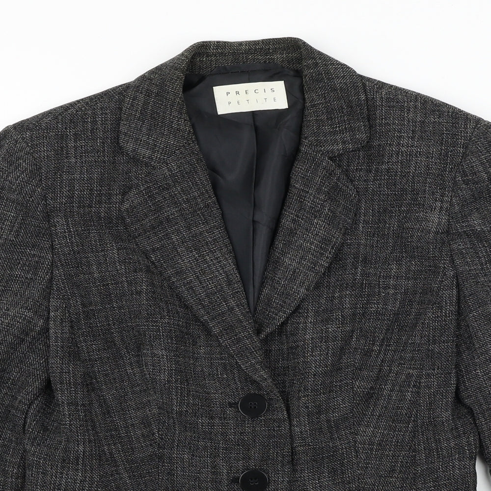 Precic  Womens Grey   Jacket Blazer Size 8
