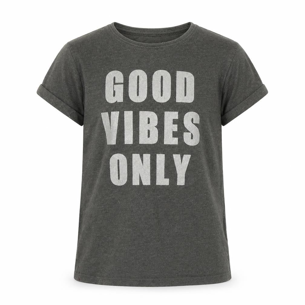 Primark Girls Grey Colourblock  Basic T-Shirt Size 7 Years