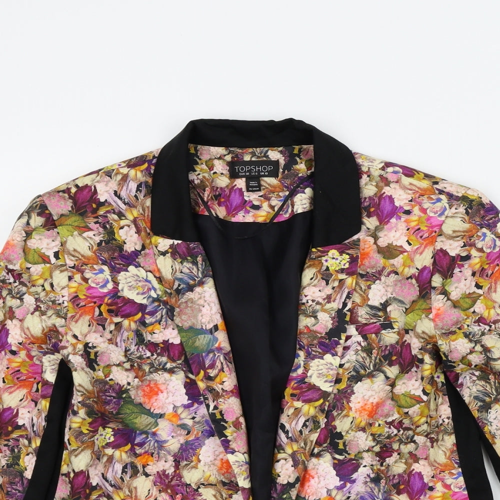 Topshop Womens Multicoloured Floral  Jacket  Size 6