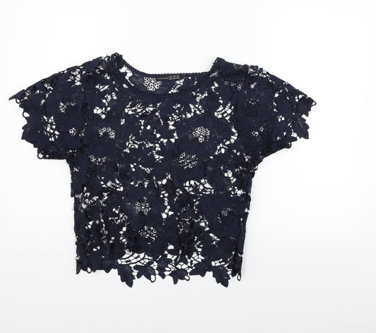 Atmosphere Womens Blue   Basic Blouse Size S  - open