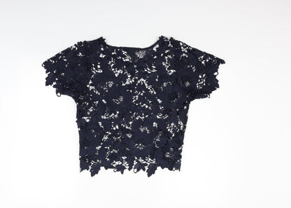 Atmosphere Womens Blue   Basic Blouse Size S  - open