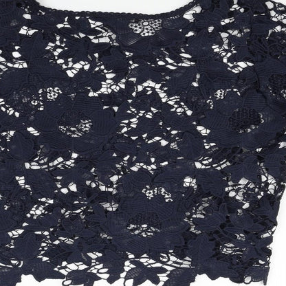 Atmosphere Womens Blue   Basic Blouse Size S  - open