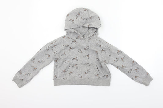George Boys Grey   Pullover Jumper Size 8 Years  - unicorn