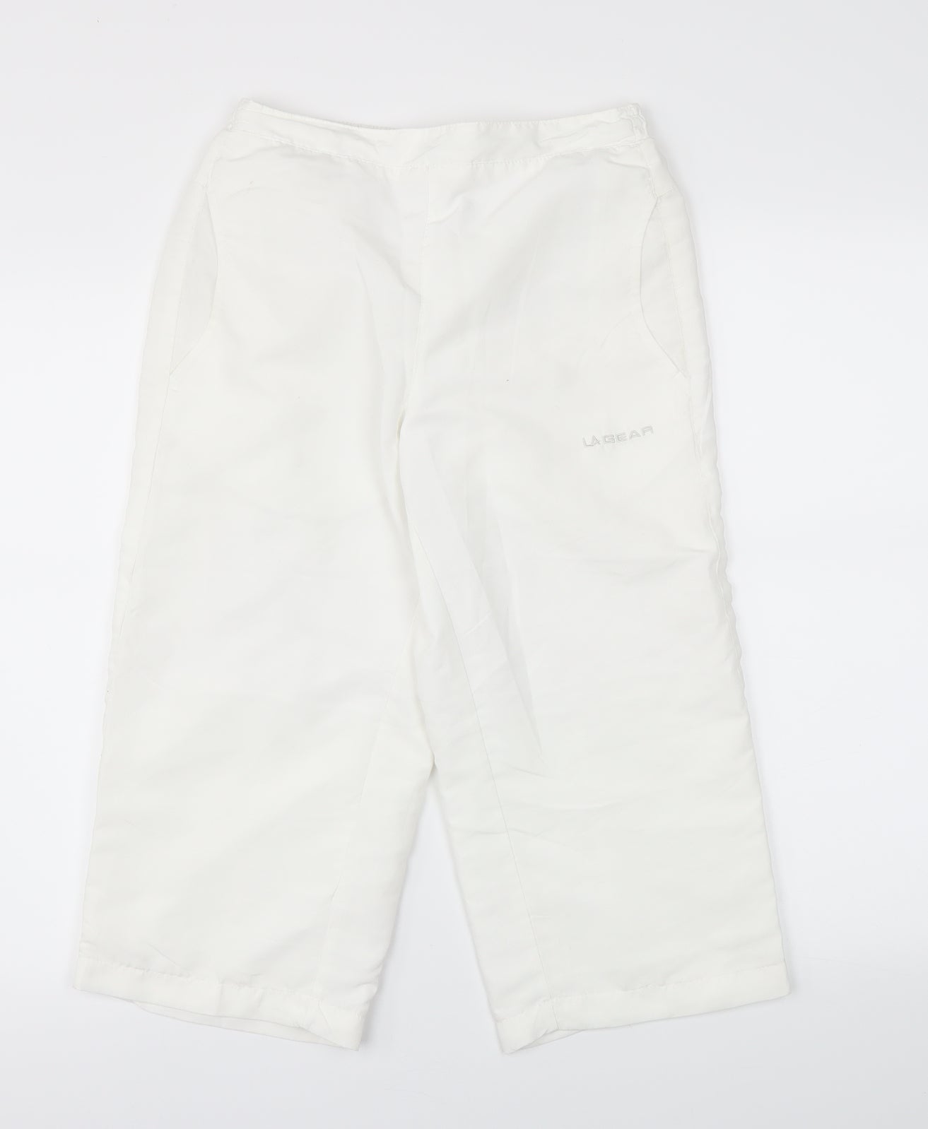 LA Gear Womens White   Cropped Trousers Size 10 L20 in - Stretch waistband