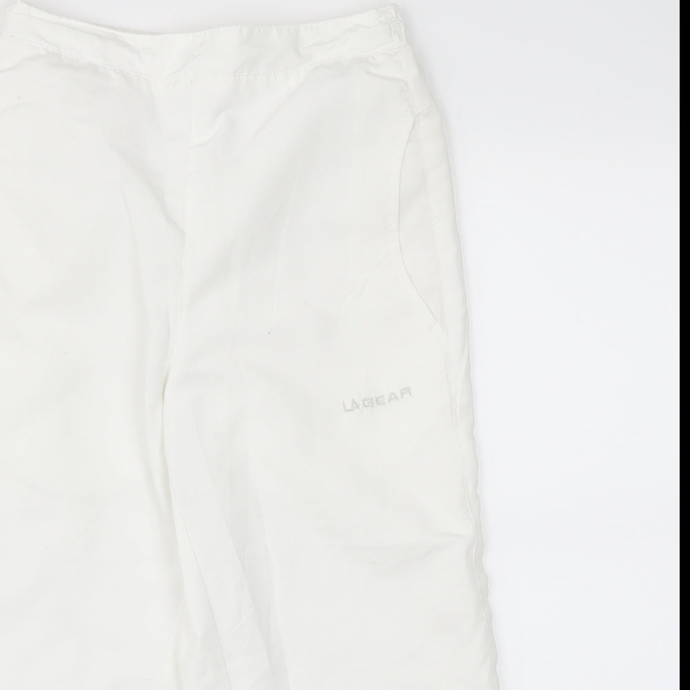 LA Gear Womens White   Cropped Trousers Size 10 L20 in - Stretch waistband
