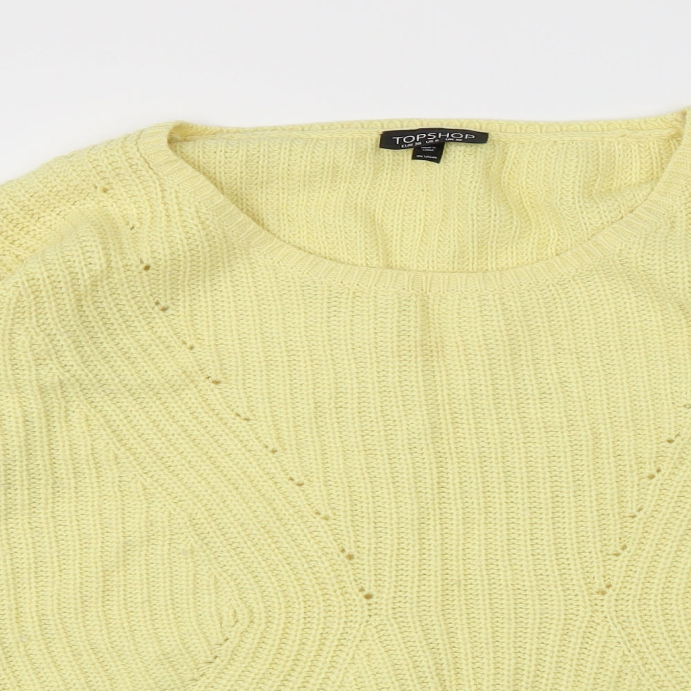Topshop Womens Yellow   Pullover Jumper Size 10
