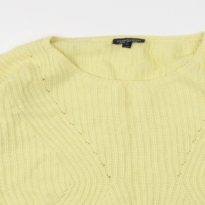 Preloved Topshop Womens Yellow   Pullover Jumper Size 10 - Detail