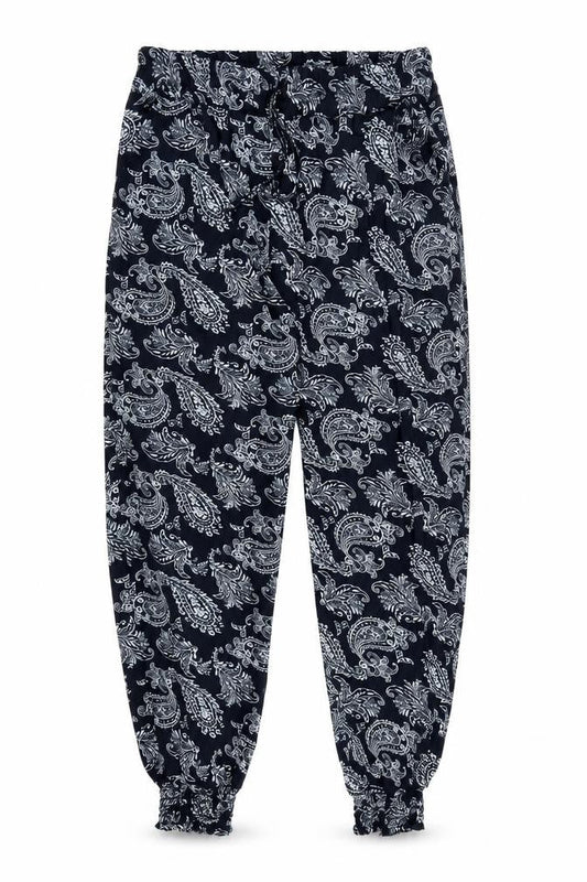 Preworn Womens Blue Paisley  Harem Trousers Size M L30 in