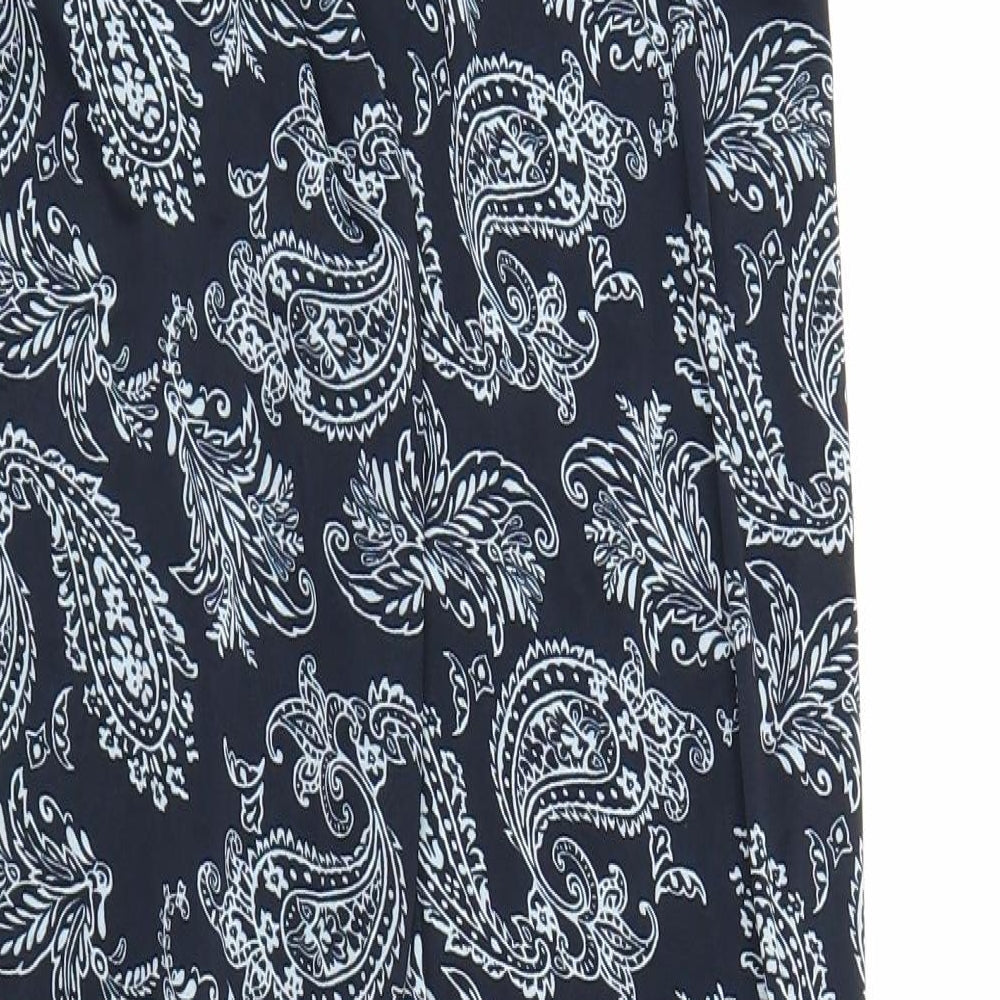 Preworn Womens Blue Paisley  Harem Trousers Size M L30 in
