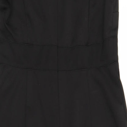 Brand and care label for Papaya women’s black sheath, size UK 14