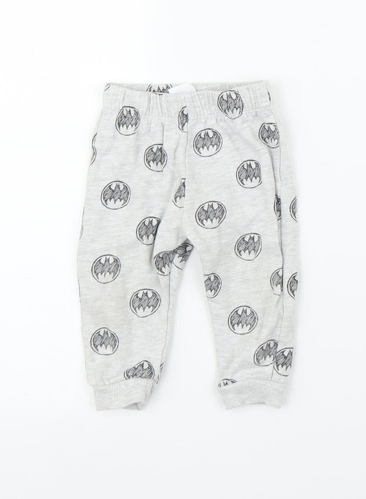 Batman Boys Grey   Sweatpants Leggings Size 9 Months