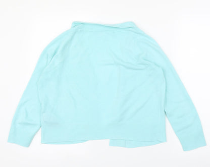 Preloved M&S Womens Green   Cardigan Jumper Size 10 - Back