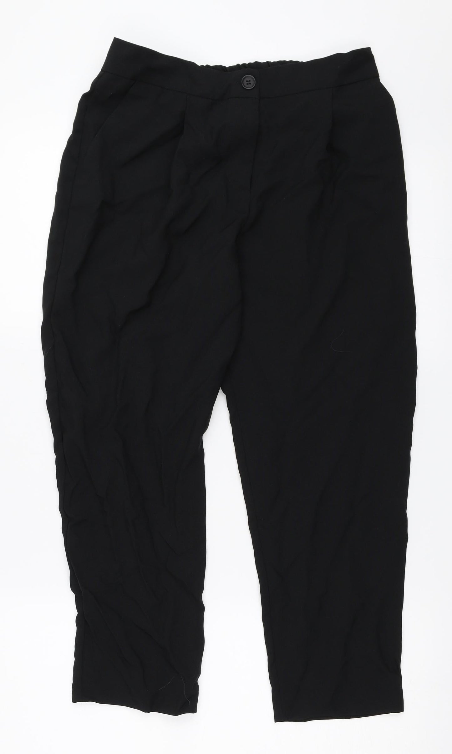 ASOS Womens Black   Cropped Trousers Size 8 L23 in