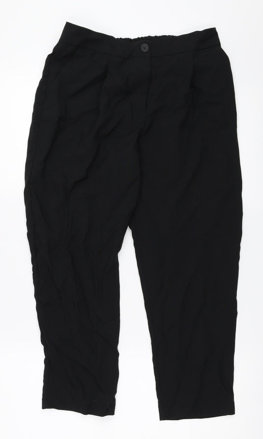 ASOS Womens Black   Cropped Trousers Size 8 L23 in