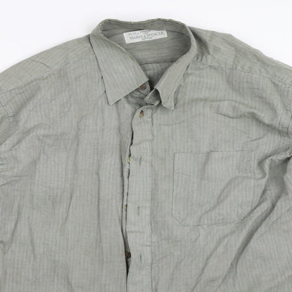 Next Mens Green    Button-Up Size 15.5
