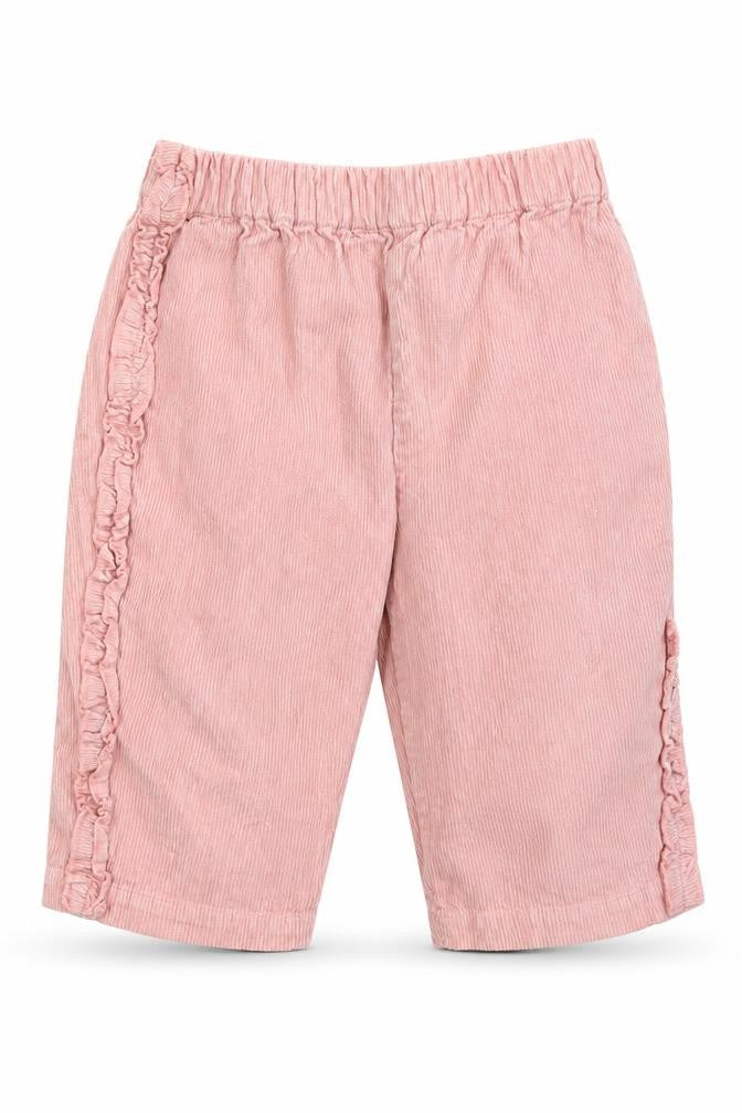 Baby Bebe Girls Pink  Corduroy Capri Trousers Size 12 Months
