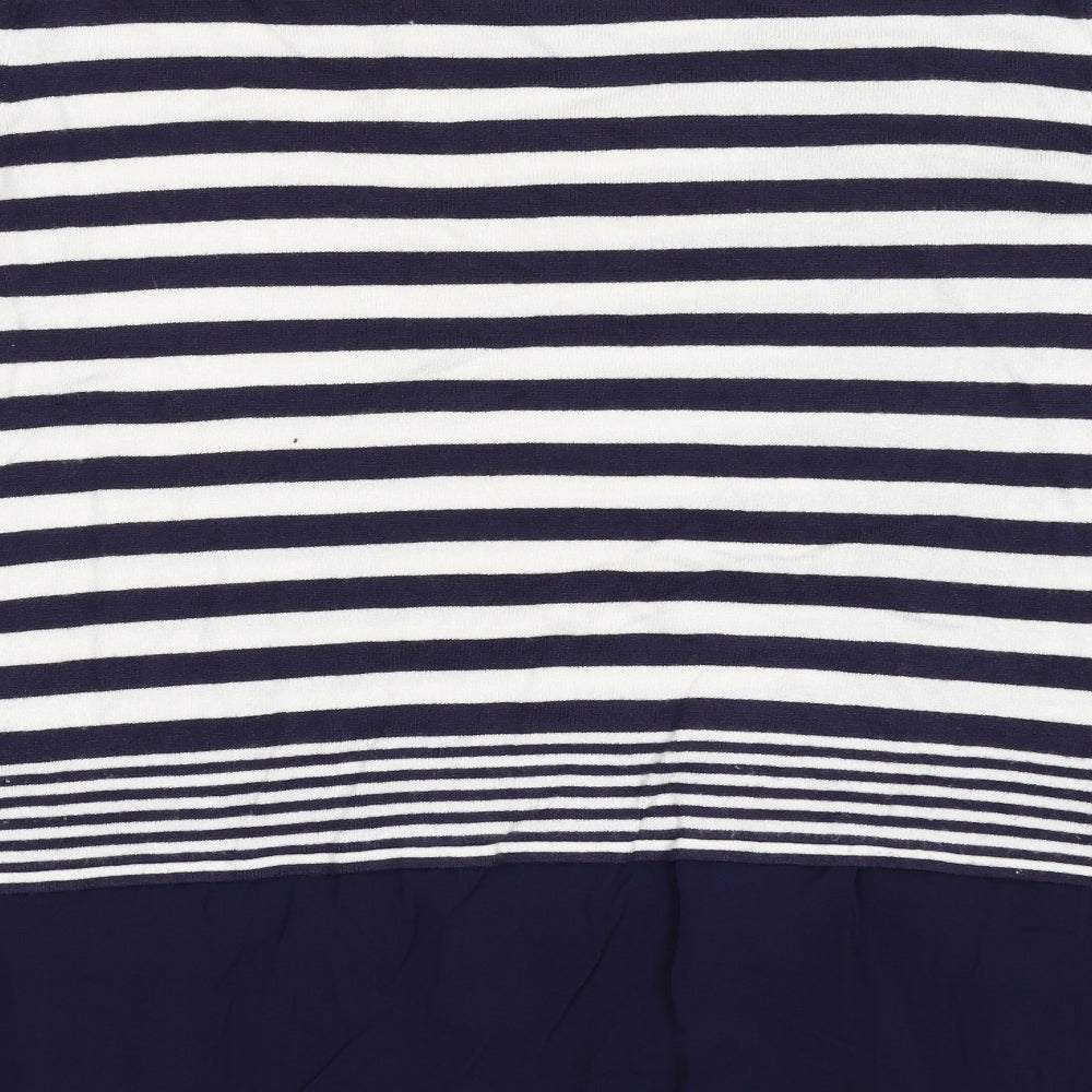 F&F Womens Blue Striped  Pullover Jumper Size 14
