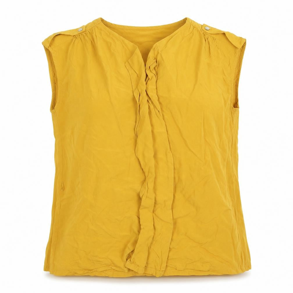 O STIN Womens Yellow   Basic Blouse Size M