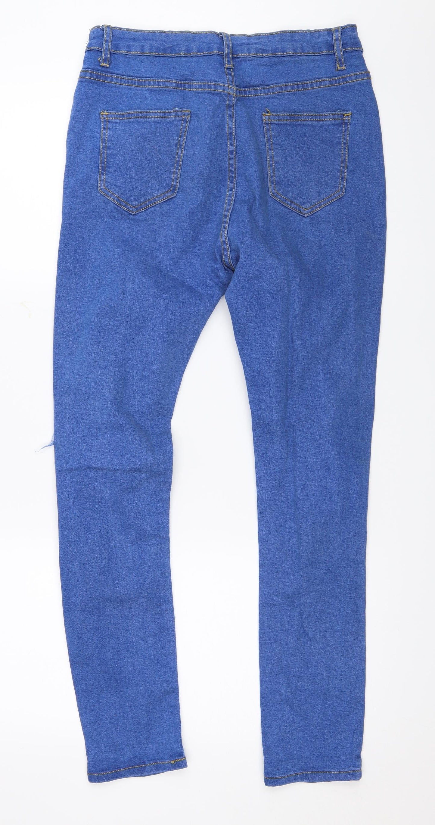 Preworn Womens Blue  Denim Skinny Jeans Size 27 in L27 in