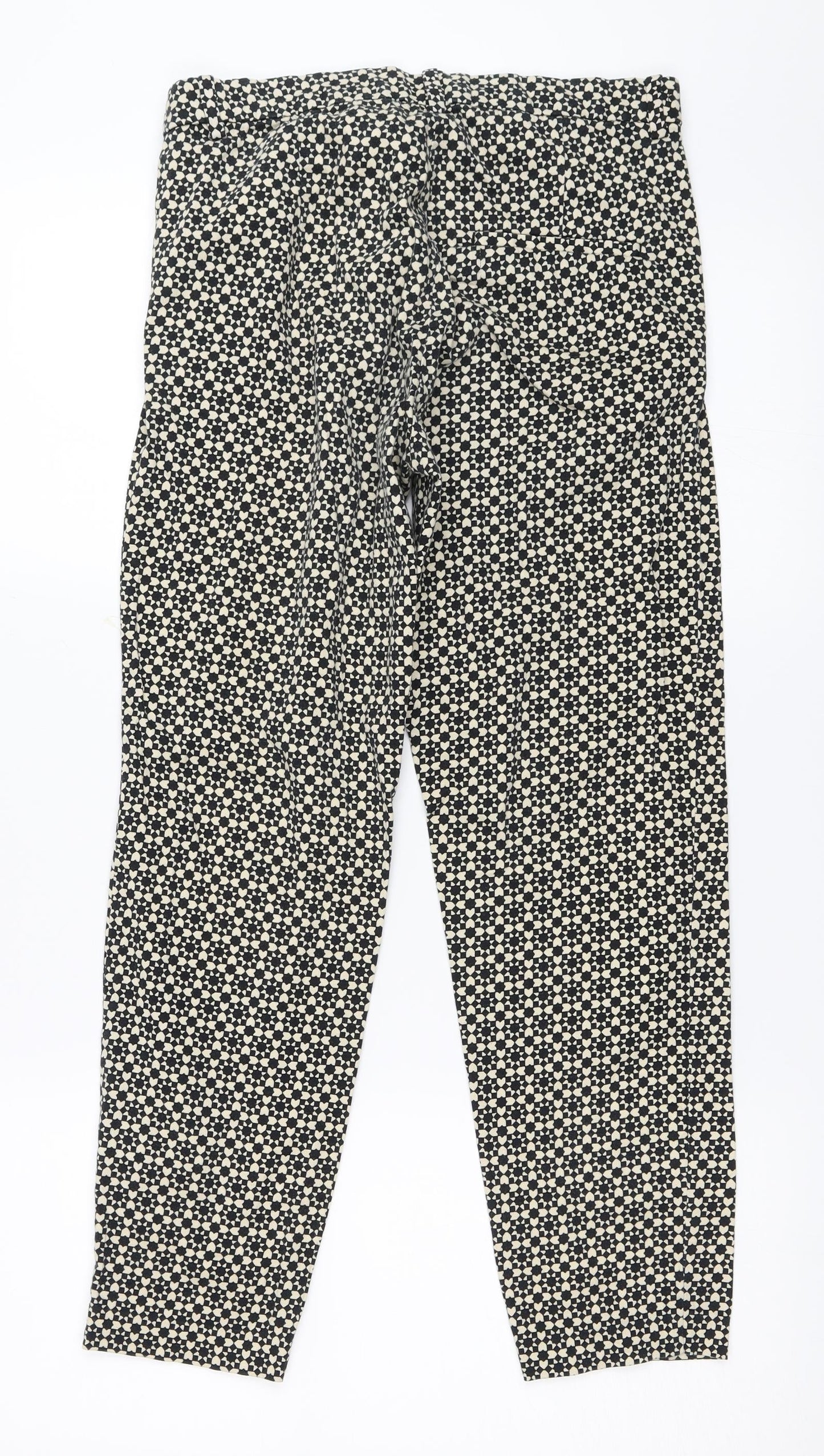 H&M Womens Beige   Capri Trousers Size 34 L24 in