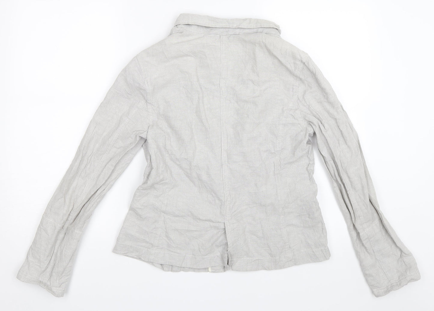 Marks and Spencer Womens Grey Striped  Jacket  Size 12