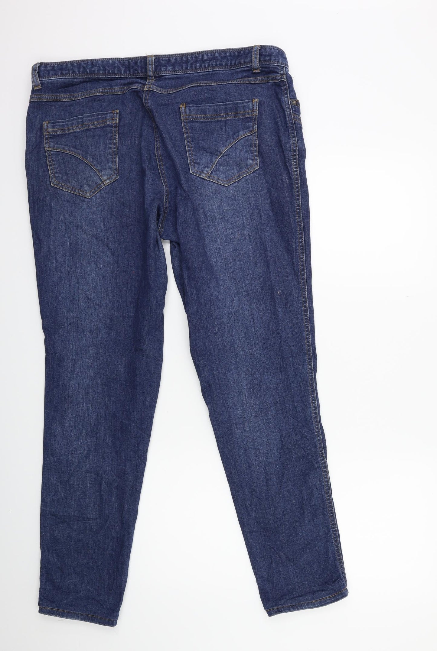 Gina Benotti Womens Blue  Denim Straight Jeans Size 16 L30 in