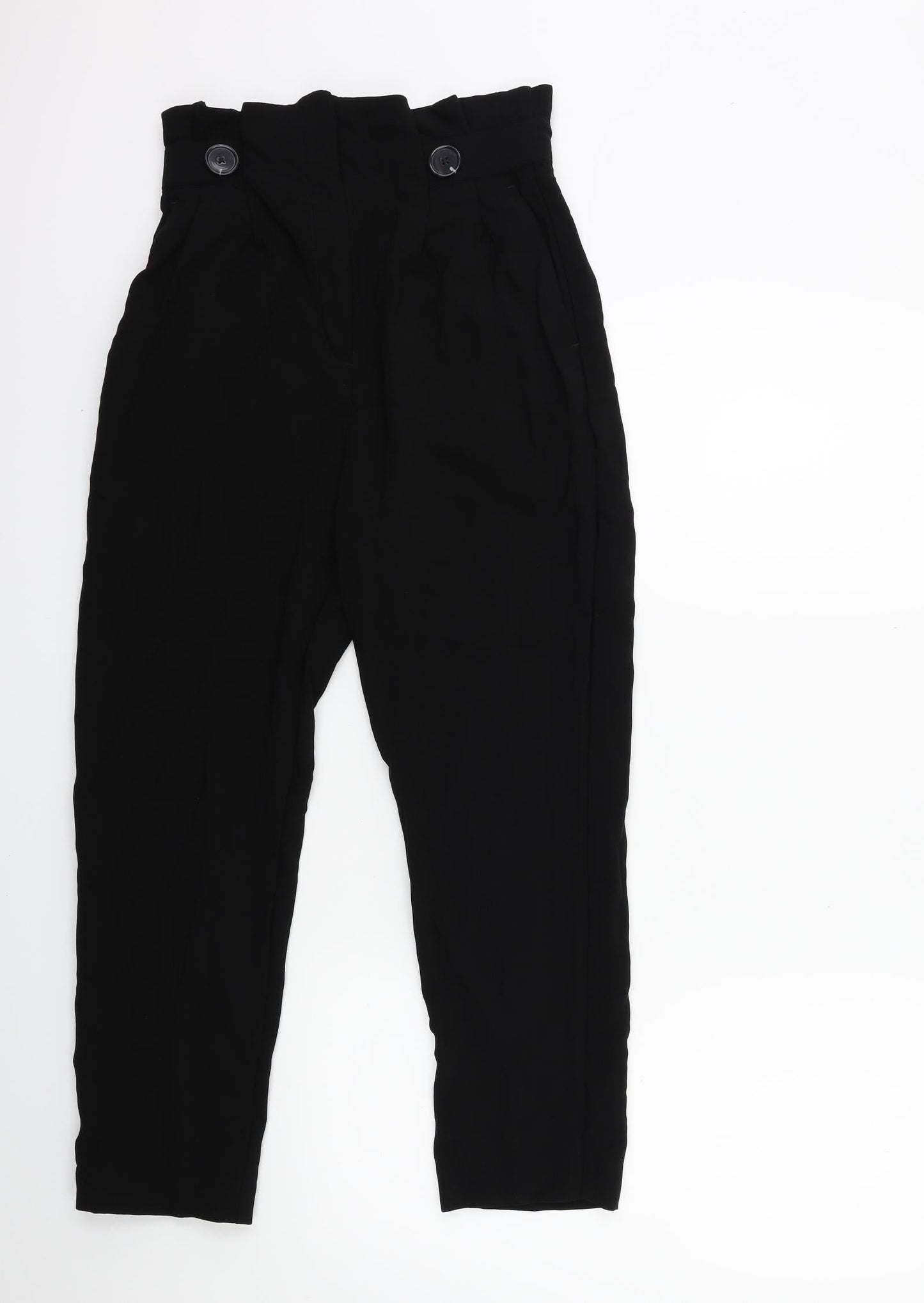 H&M Womens Black   Trousers  Size 8 L27 in