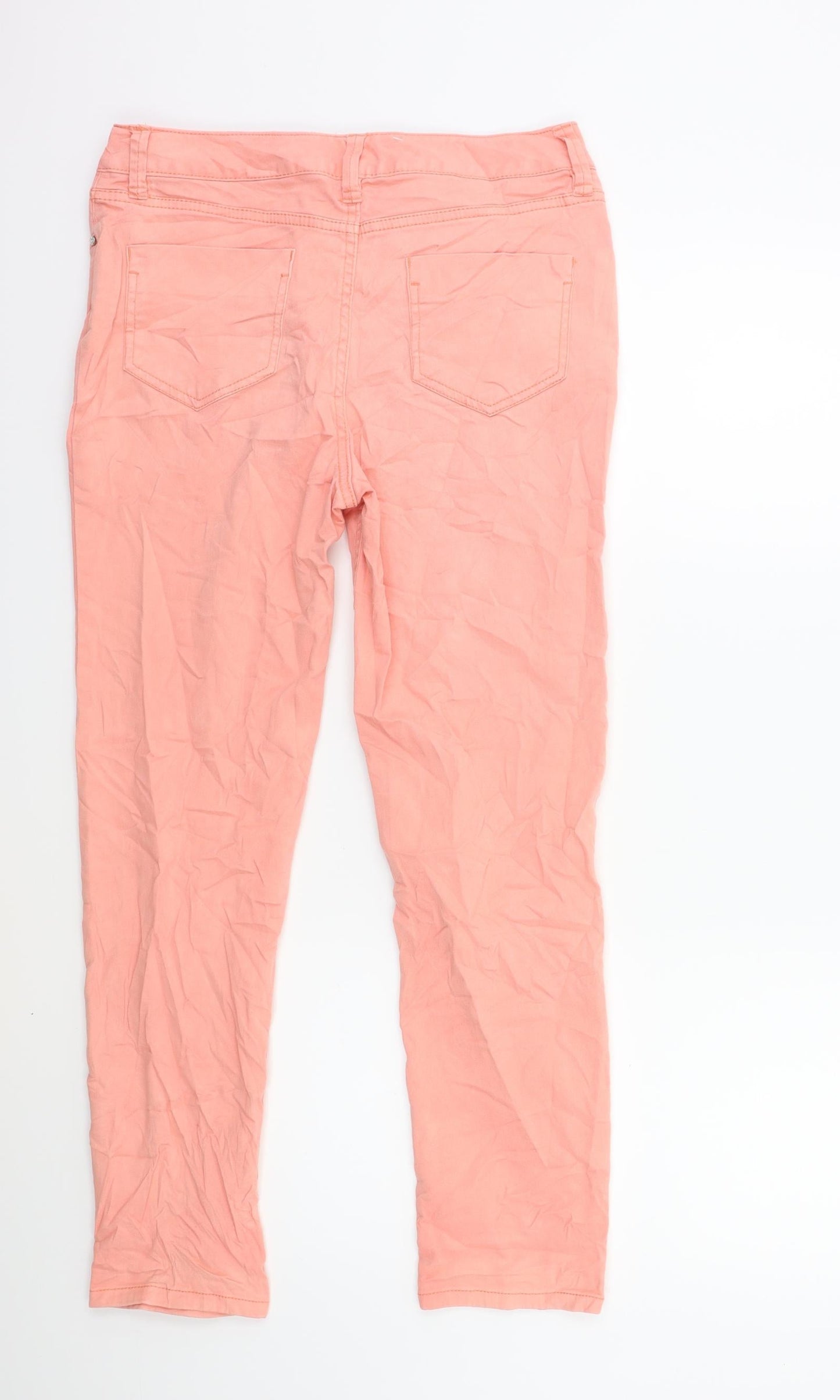 F&F Womens Pink  Denim Skinny Jeans Size 10 L28 in