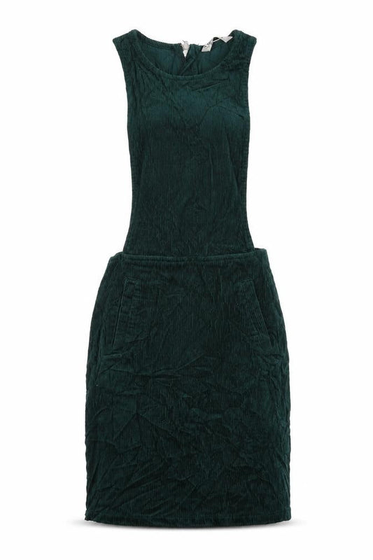 Miss Selfridge Womens Green  Corduroy Pinafore/Dungaree Dress  Size 6